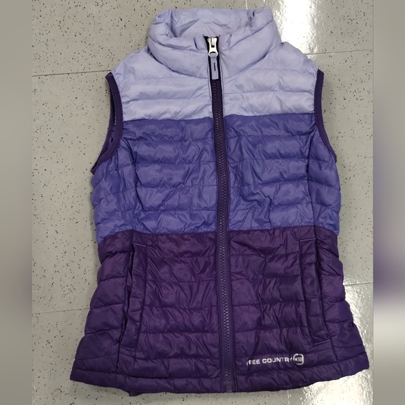 Free Country Ultra Lightweight Power Down Quilted Vest Full Zip Purple XS - Picture 3 of 14